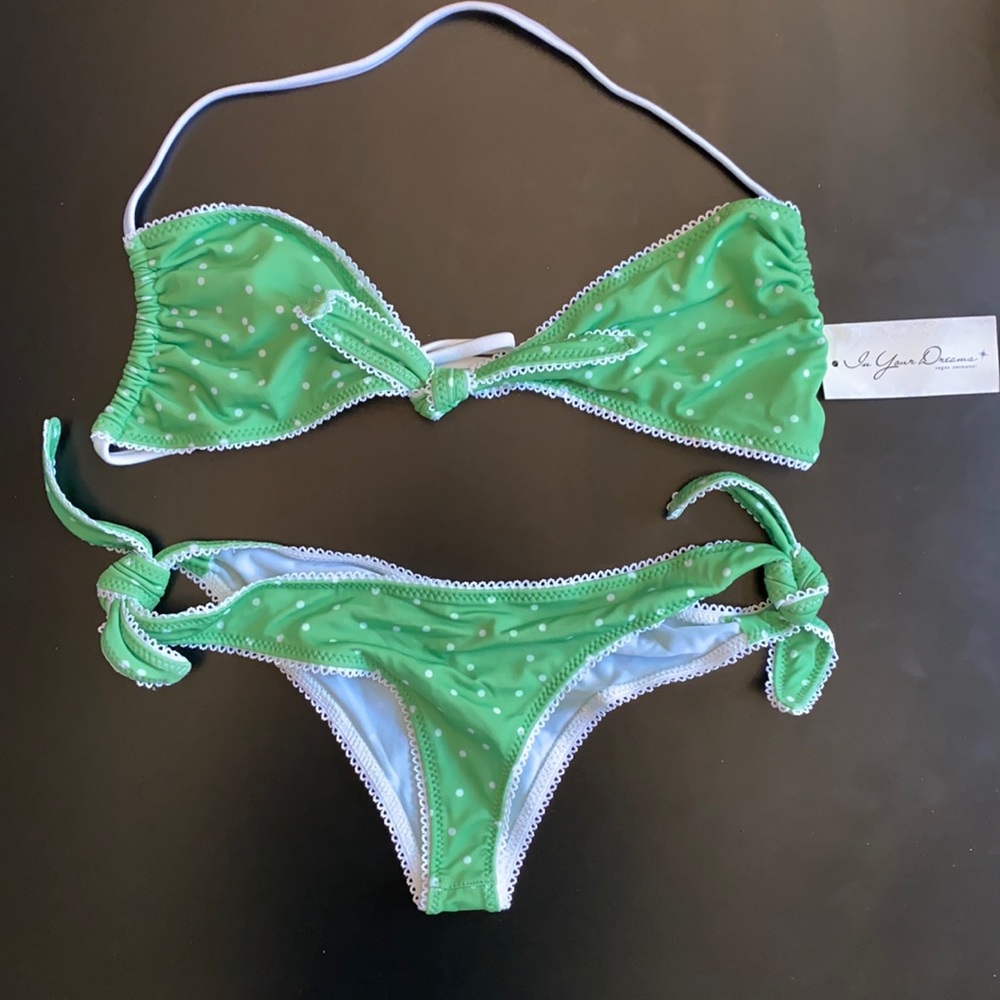Green Polka Dot Bikini